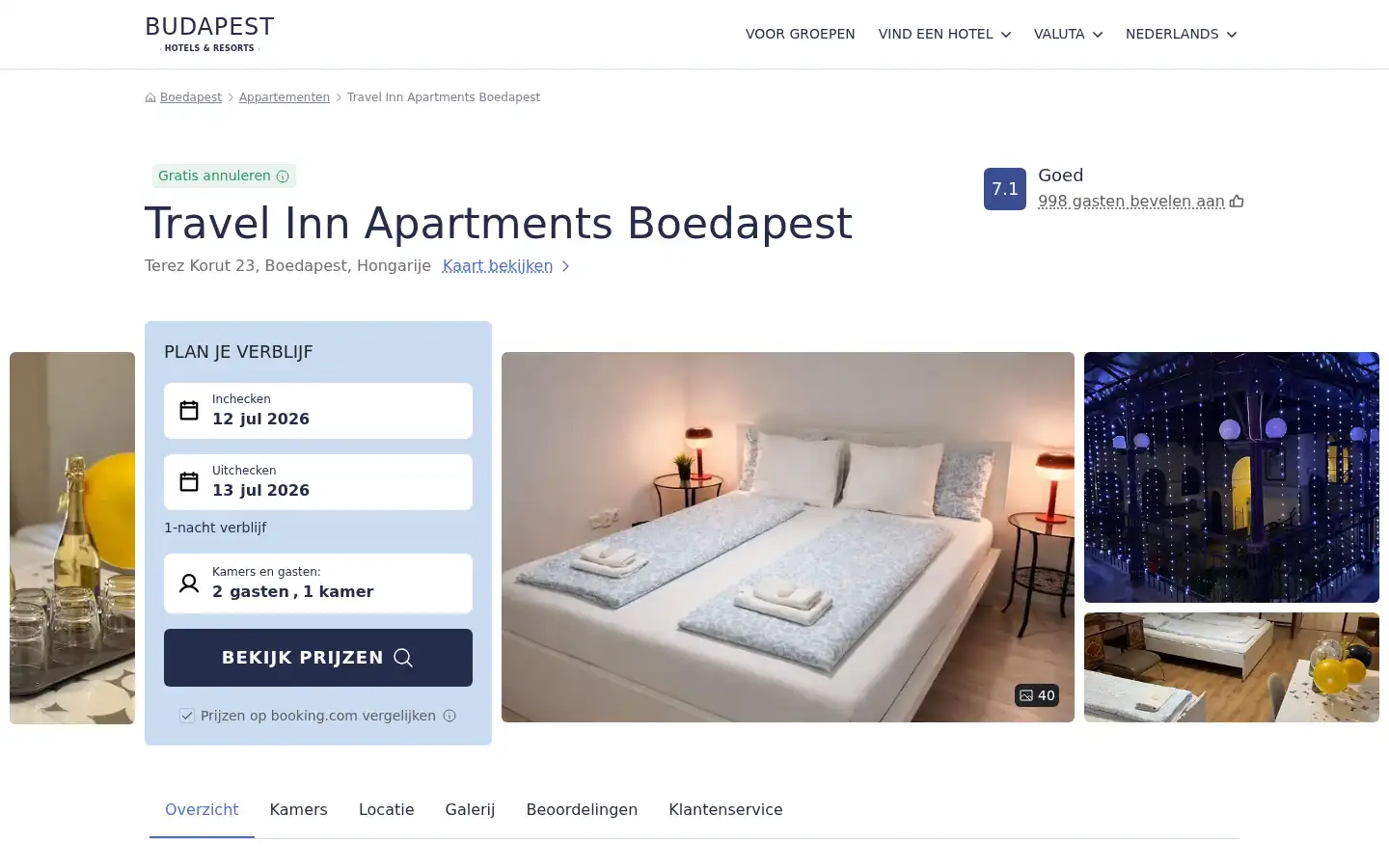 Screenshot of travel-inn-apartments.go-budapest-hotels.com