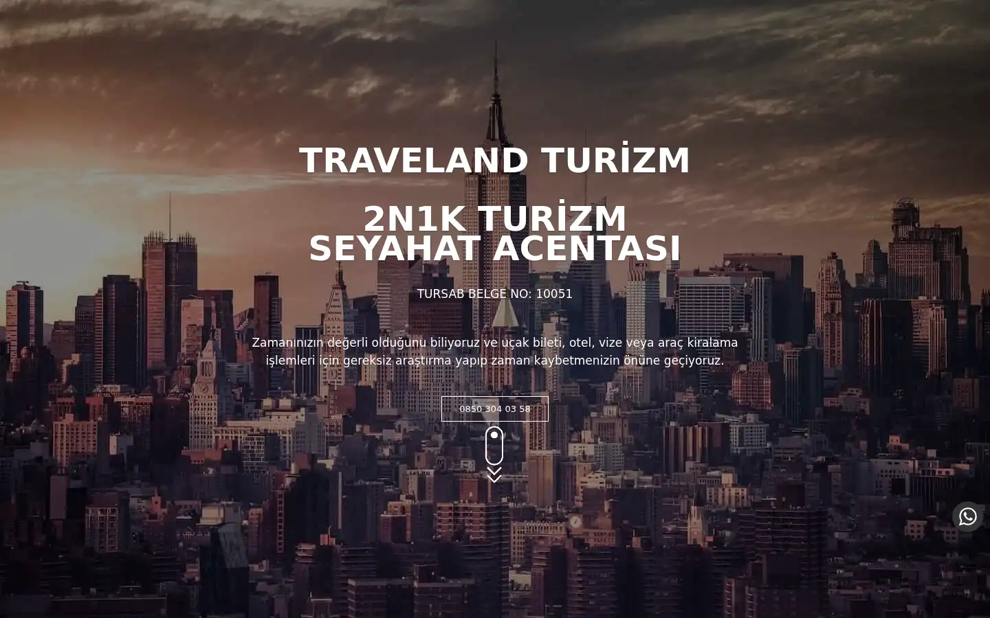 Screenshot of traveland.com.tr