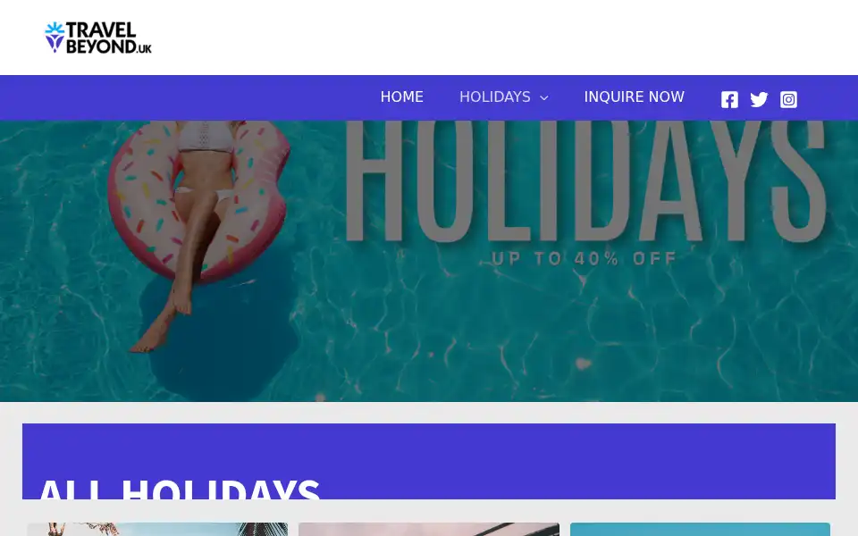 Screenshot of travelbeyond.uk