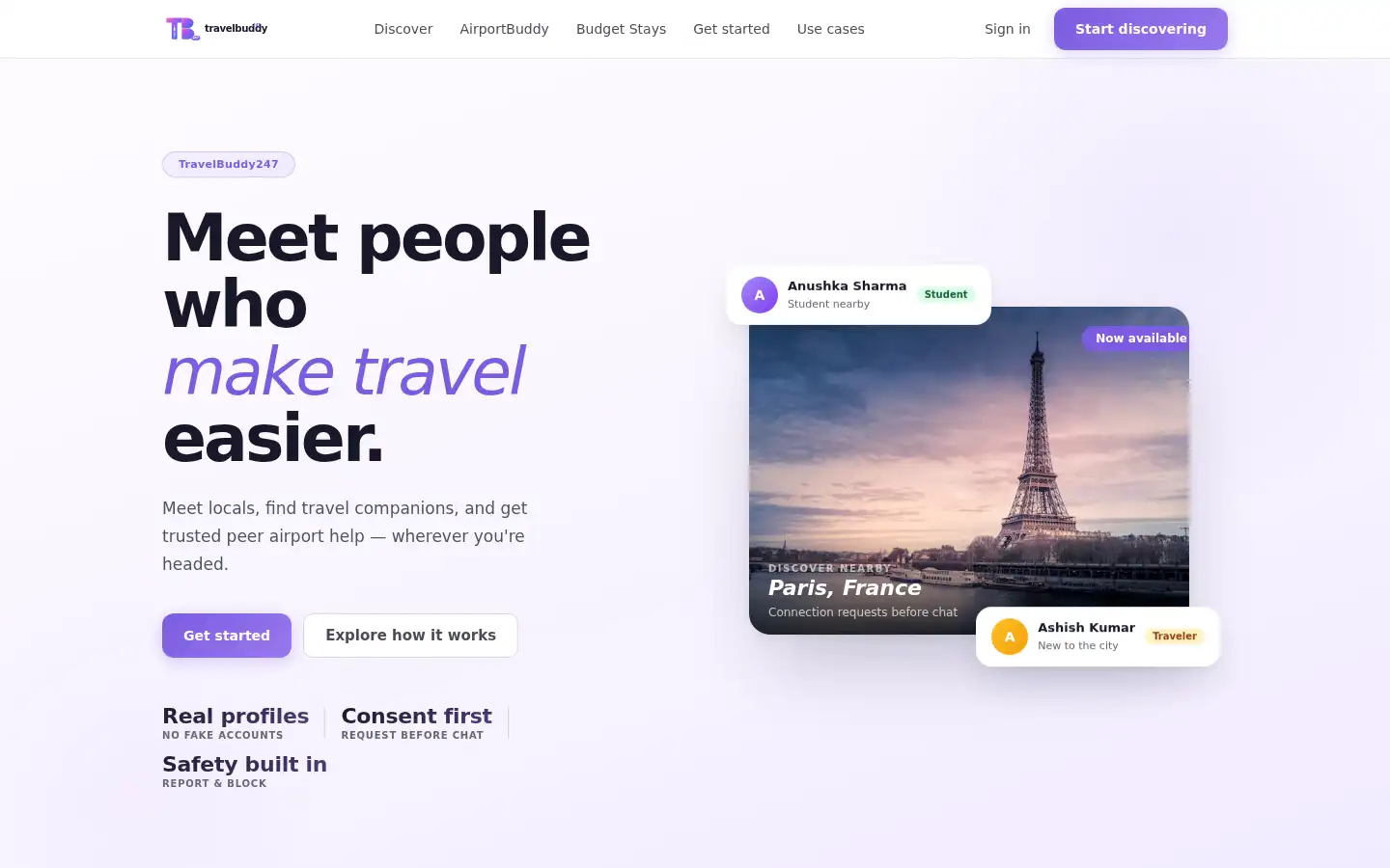 Screenshot of travelbuddy247.com