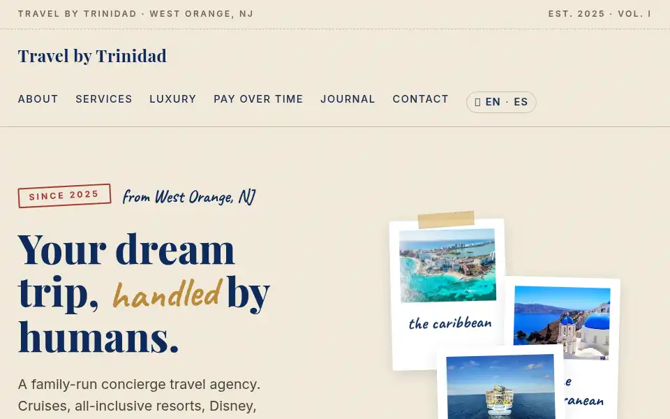 Screenshot of travelbytrinidad.com