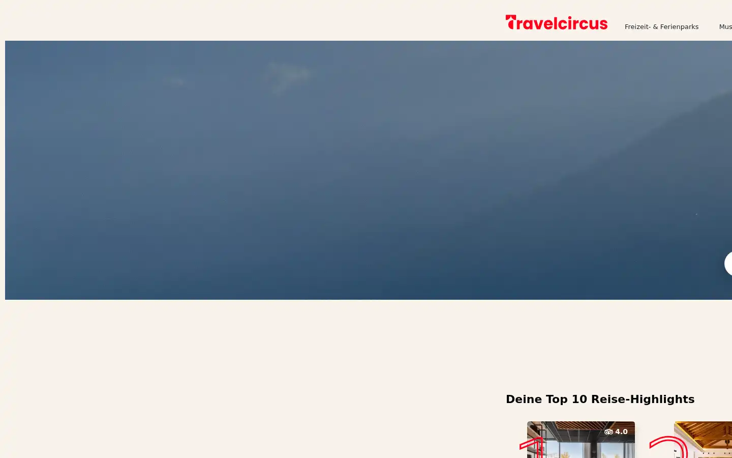 Screenshot of travelcircus.ch