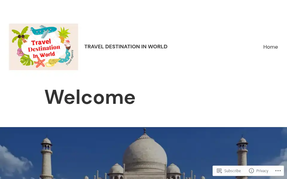 Screenshot of traveldestinationinworld.wordpress.com