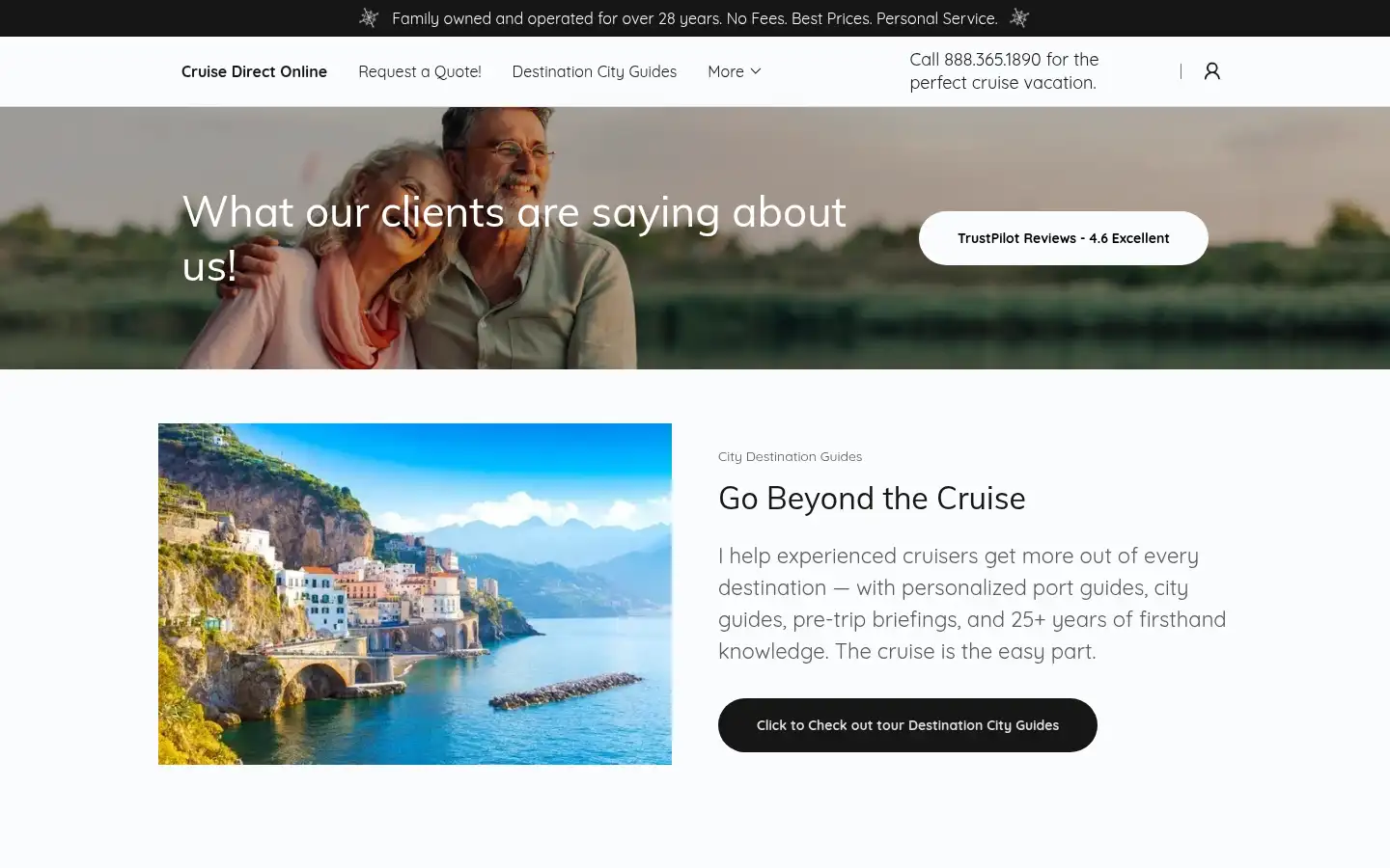 Screenshot of traveldirectvacations.com