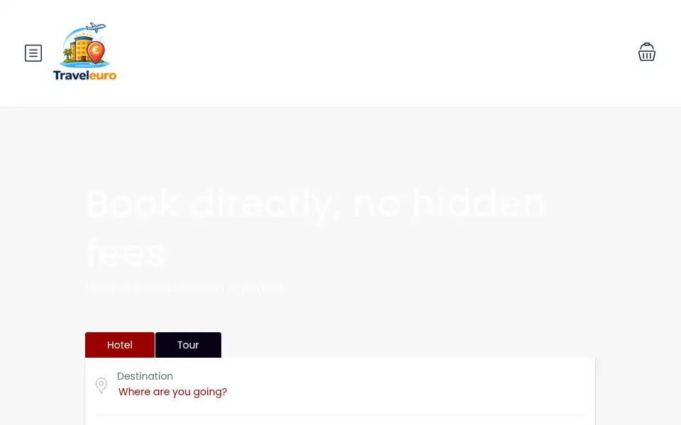 Screenshot of traveleuro.com