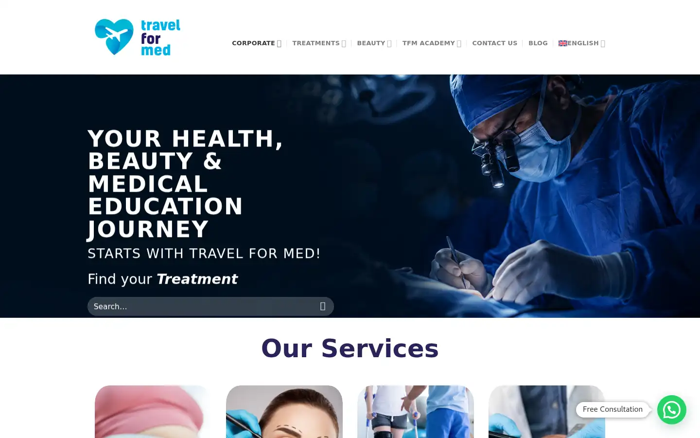 Screenshot of travelformed.com