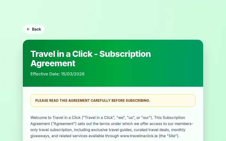 Screenshot of travelinaclick.ie