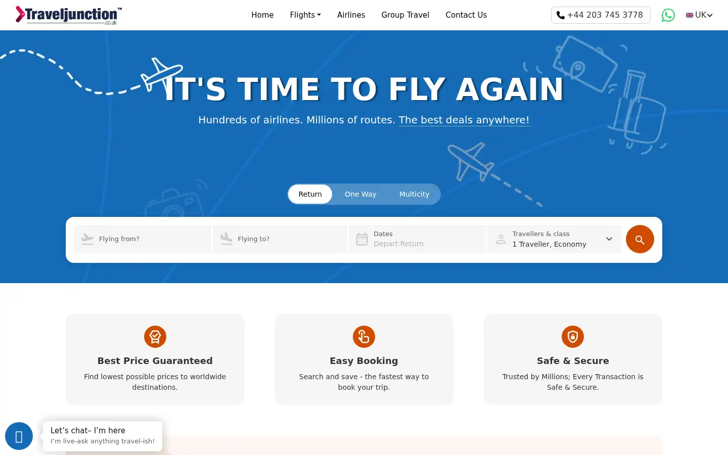Screenshot of traveljunction.co.uk