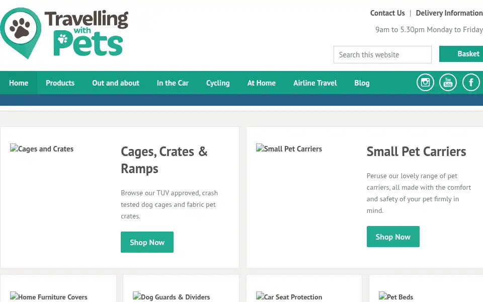 Screenshot of travellingwithpets.co.uk