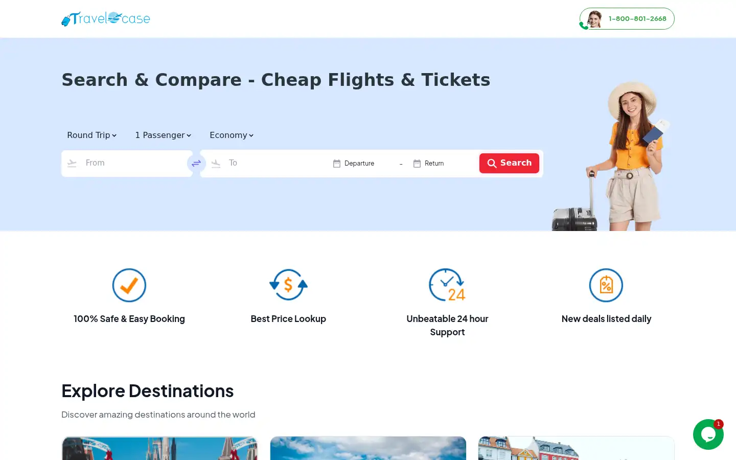 Screenshot of travelocase.com