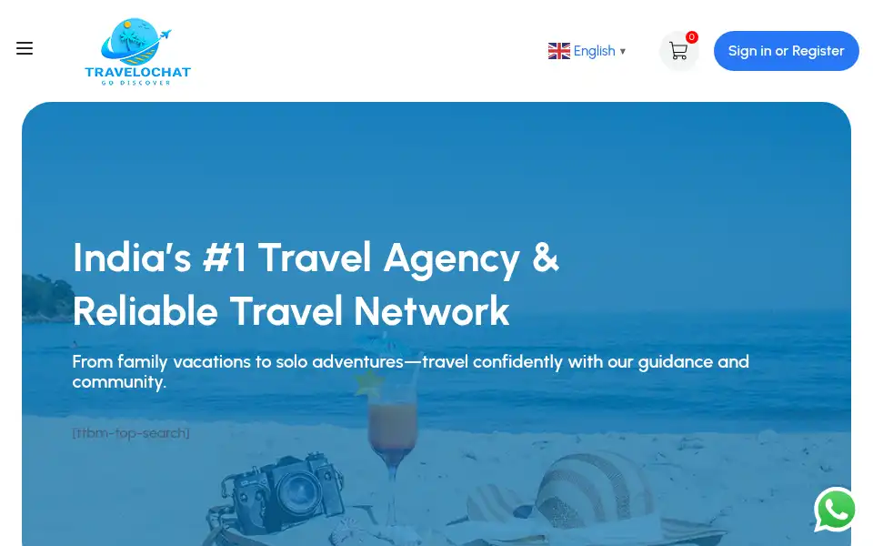Screenshot of travelochat.com