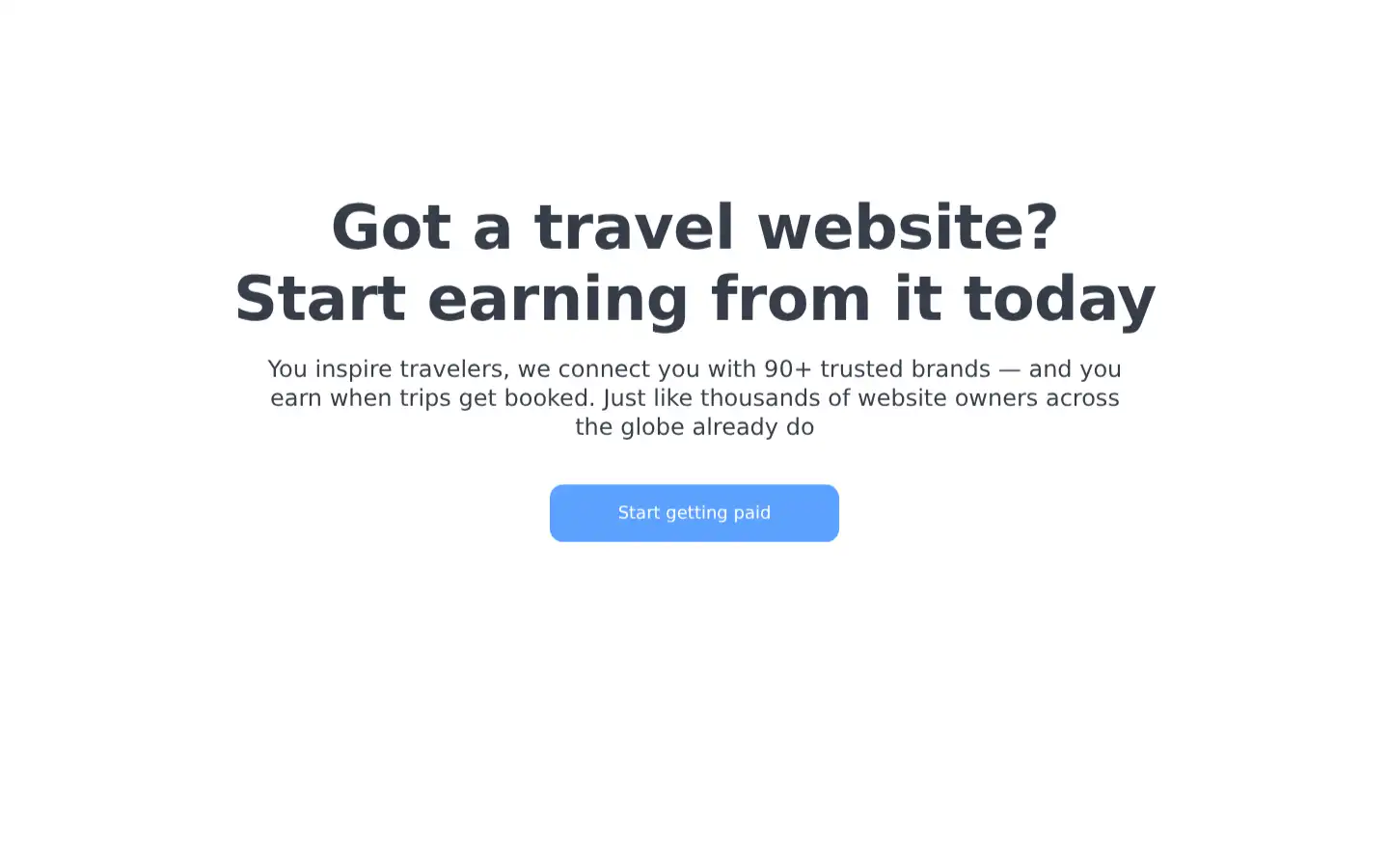 Screenshot of travelpayouts.com