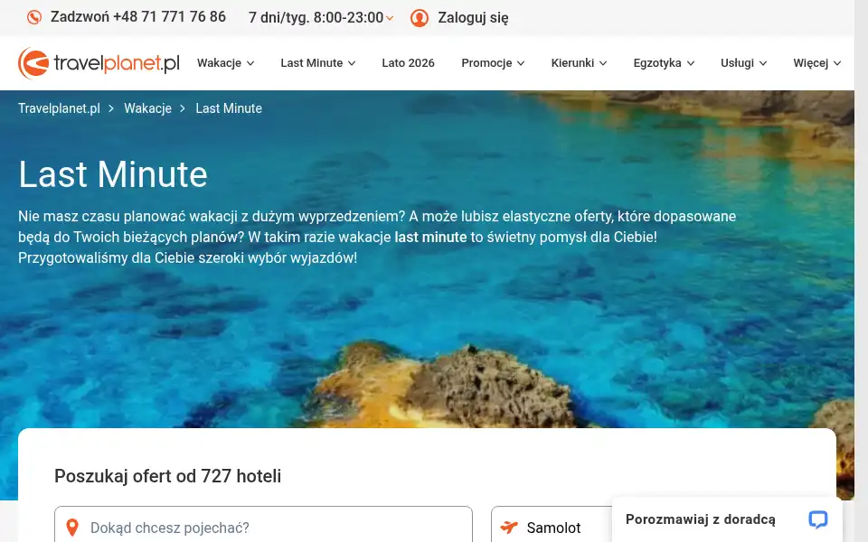 Screenshot of travelplanet.pl