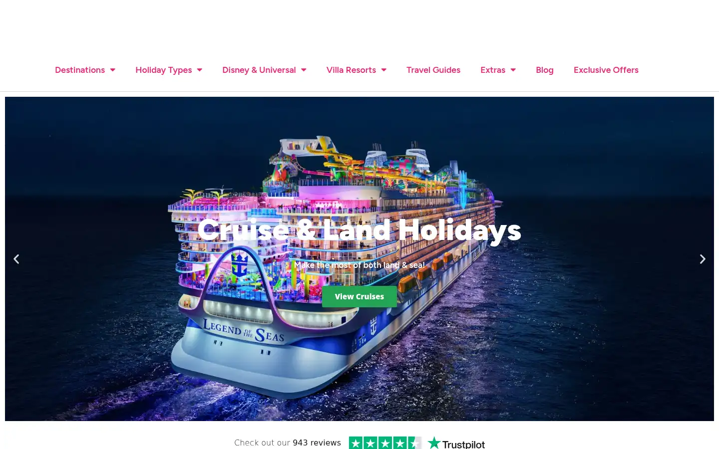 Screenshot of travelplanners.co.uk