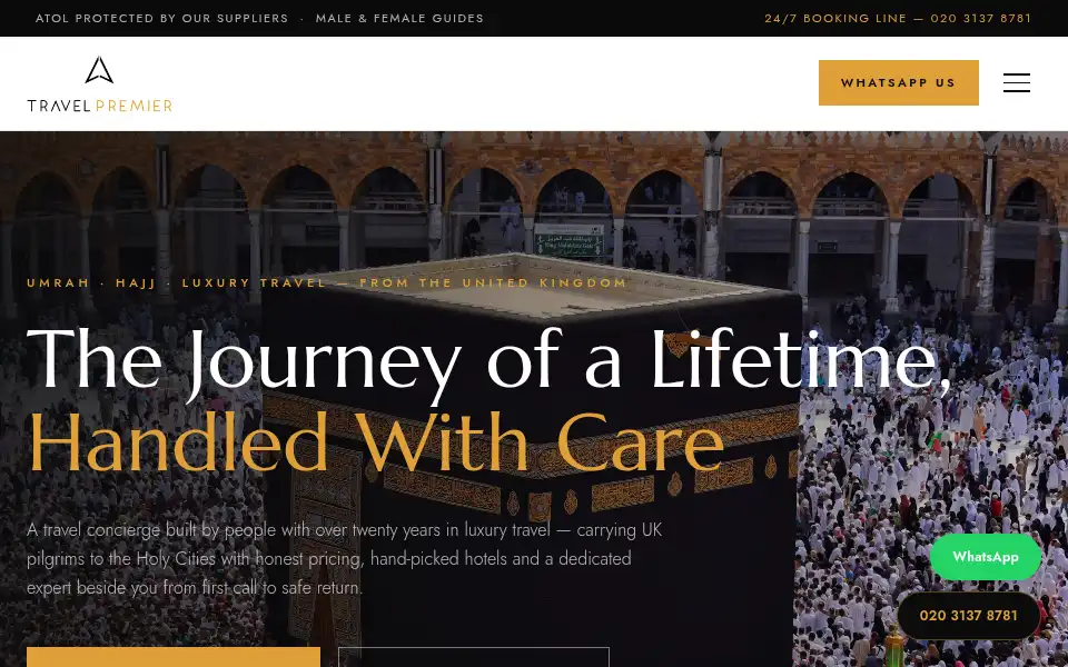 Screenshot of travelpremier.net