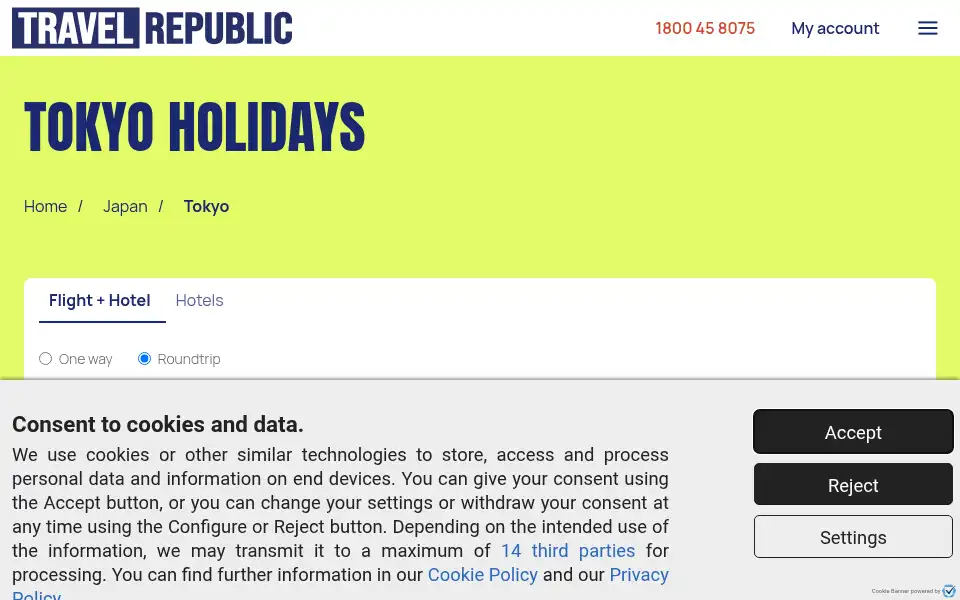 Screenshot of travelrepublic.es
