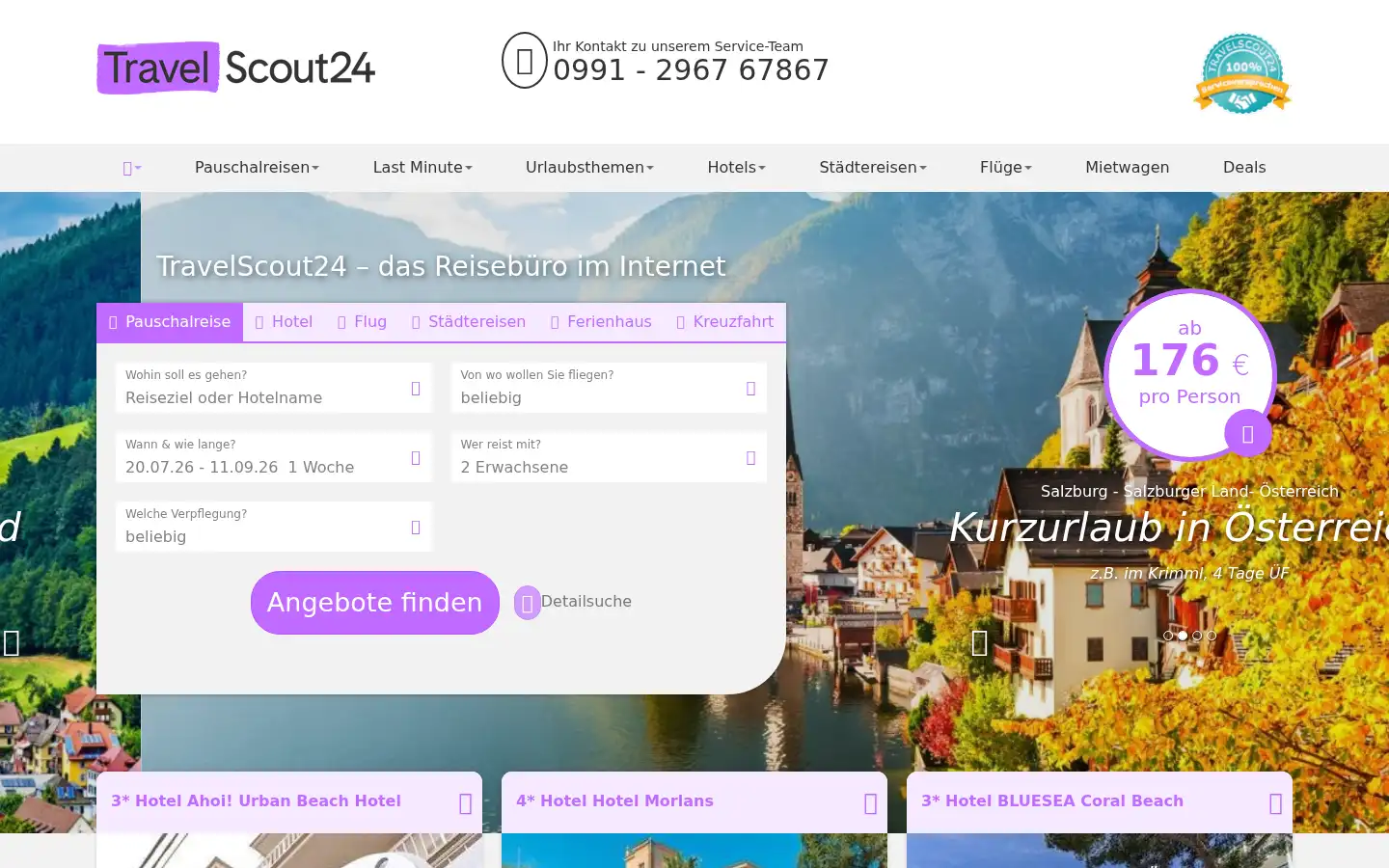 Screenshot of travelscout24.de