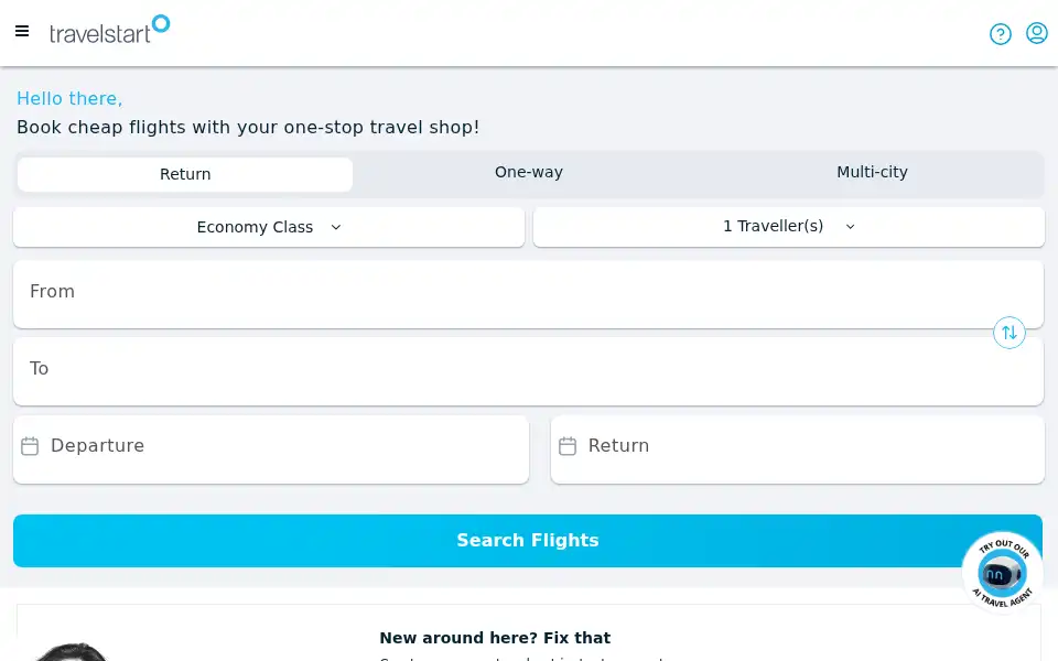Screenshot of travelstart.com.sa