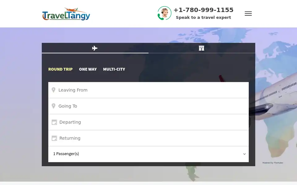 Screenshot of traveltangy.ca