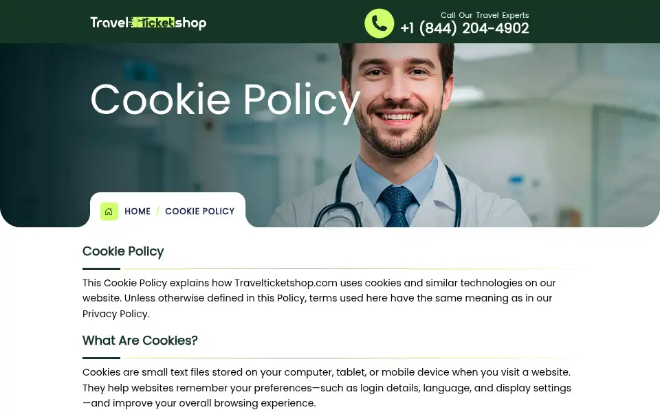 Screenshot of travelticketshop.com