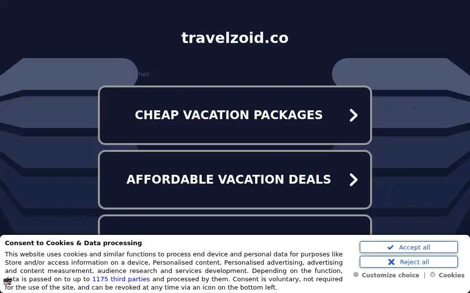 Screenshot of travelzoid.co