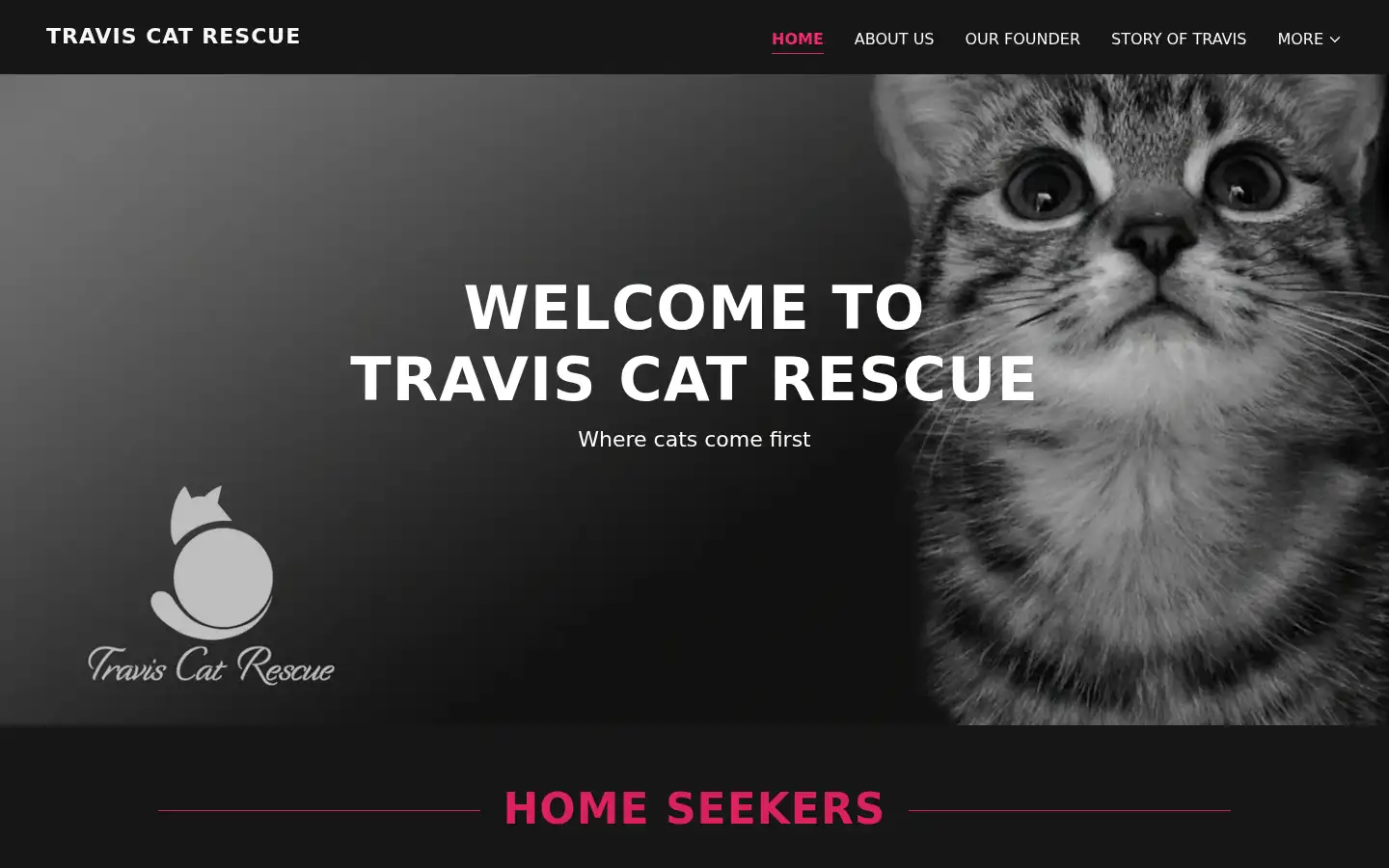 Screenshot of traviscatrescue.com