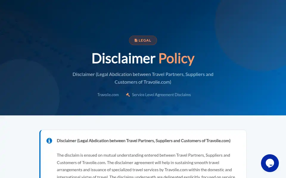 Screenshot of travolie.com