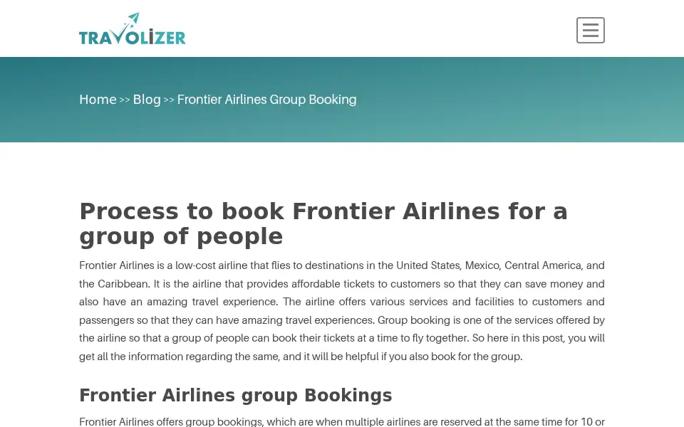 Screenshot of travolizer.com