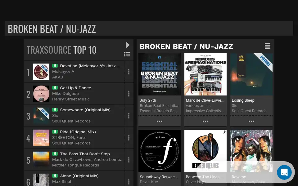 Screenshot of traxsource.com
