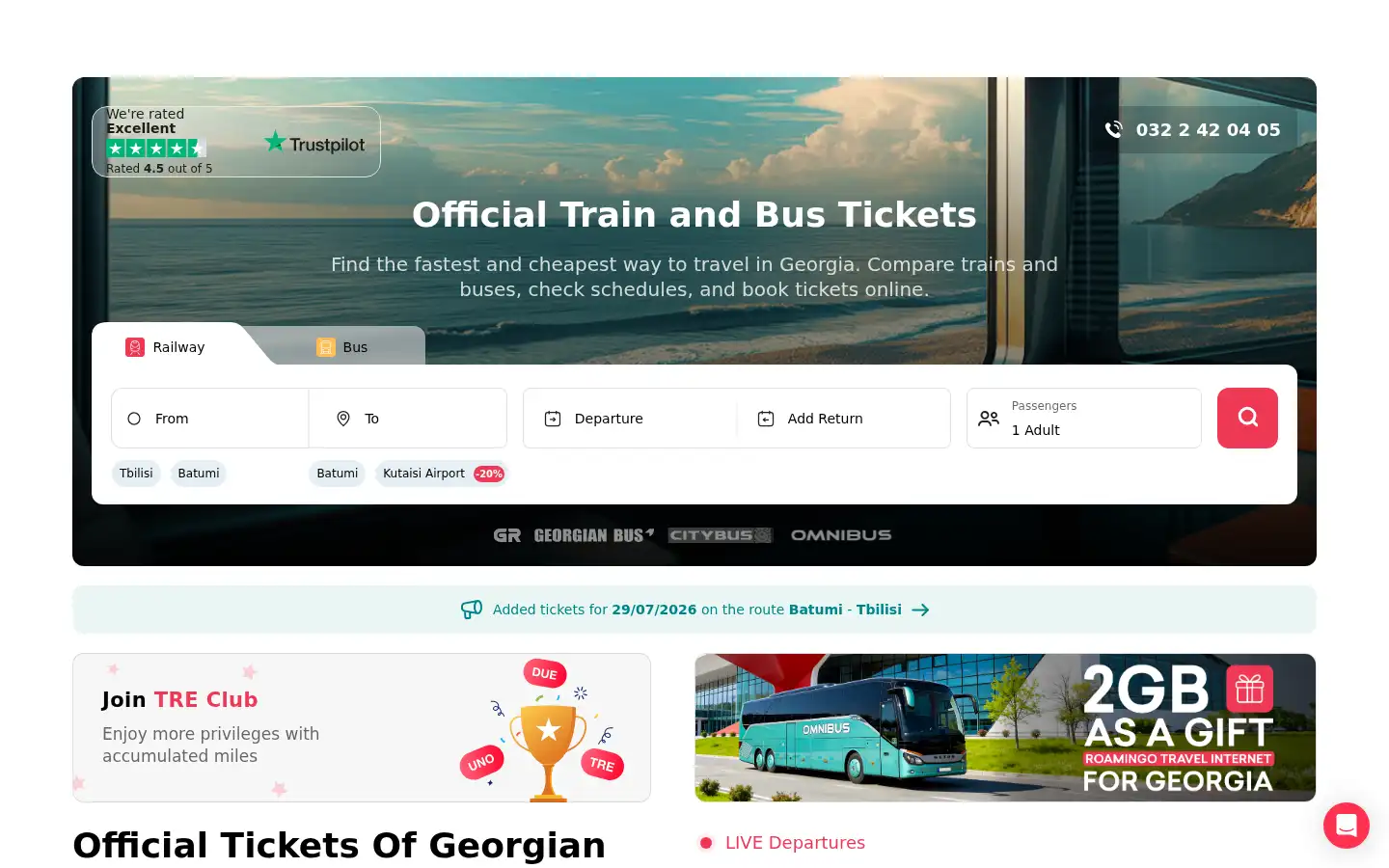 Screenshot of tre.ge