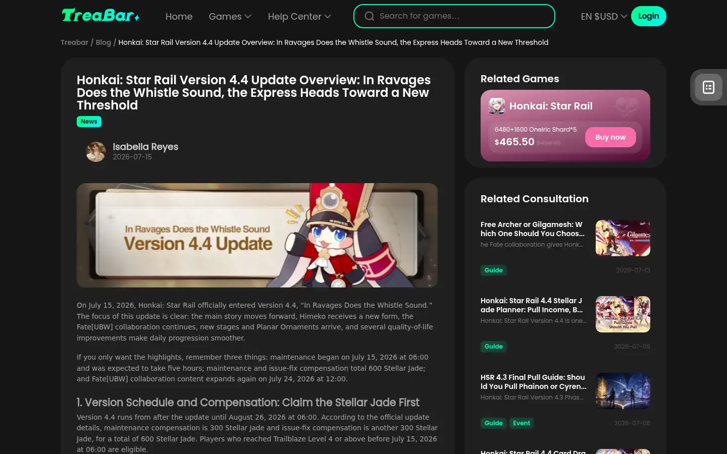 Screenshot of treabar.com