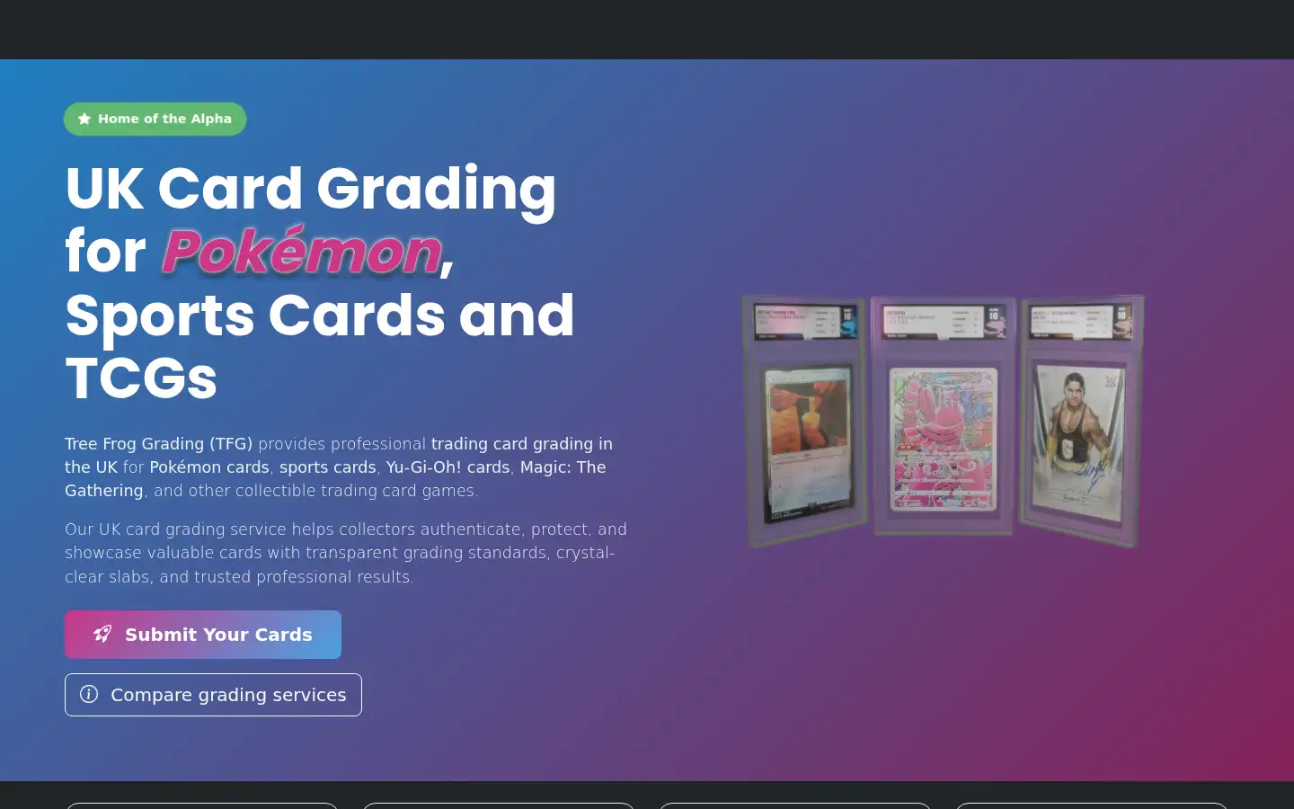 Screenshot of treefroggrading.com