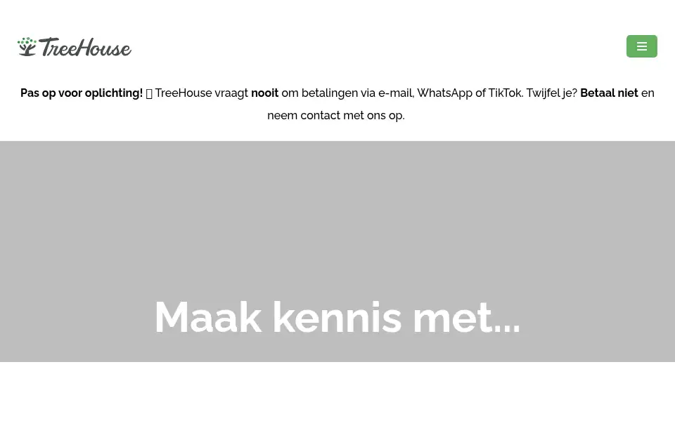 Screenshot of treehouse.nl