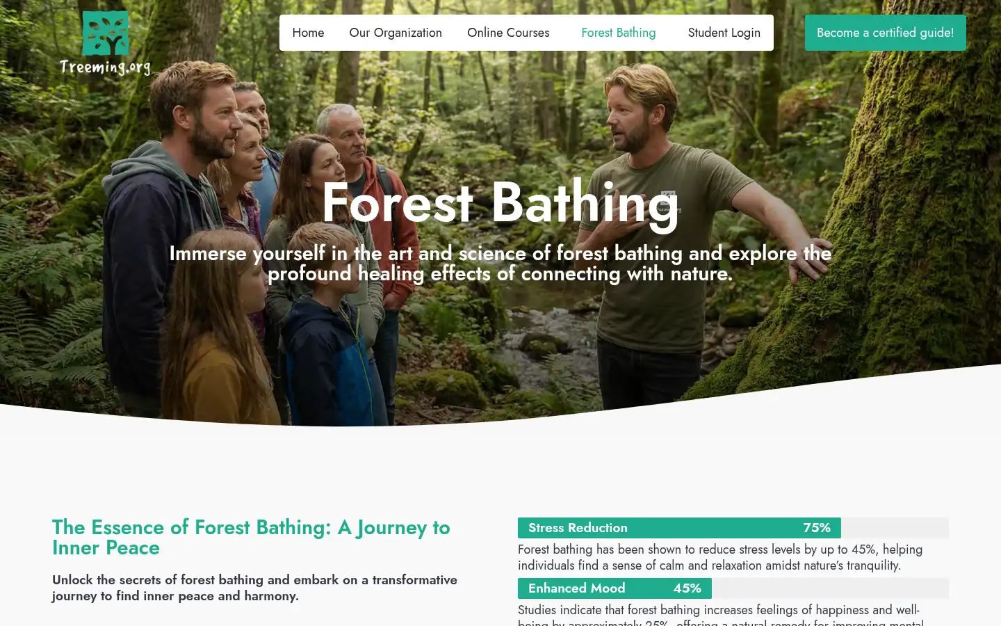 Screenshot of treeming.org