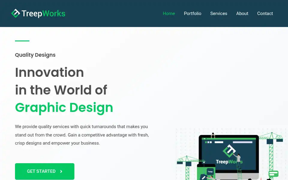 Screenshot of treepworks.com
