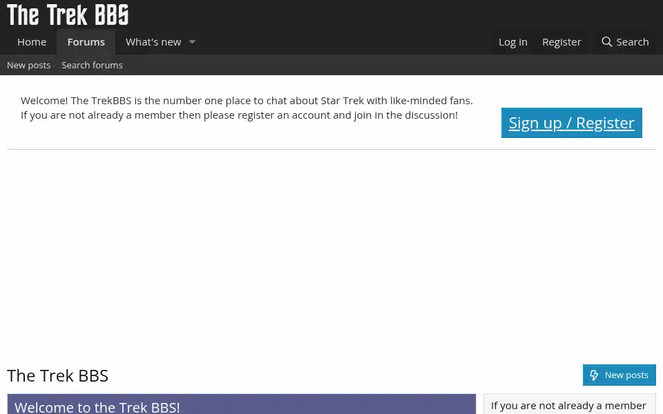 Screenshot of trekbbs.com