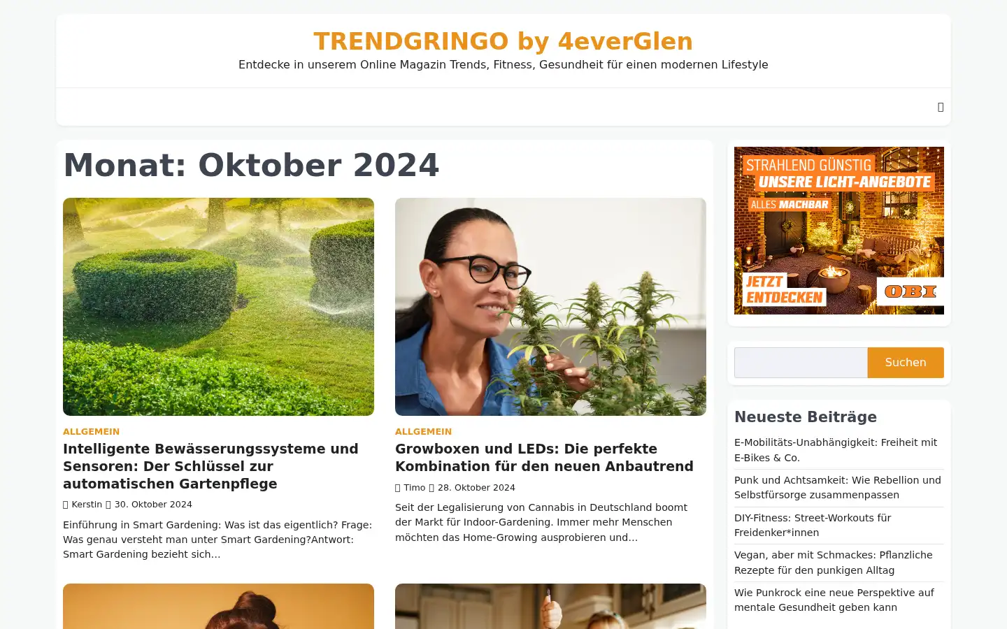 Screenshot of trendgringo.de