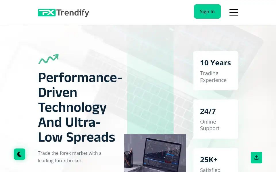 Screenshot of trendifyfx.com