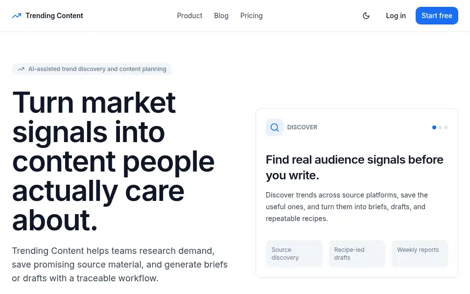 Screenshot of trendingcontent.net