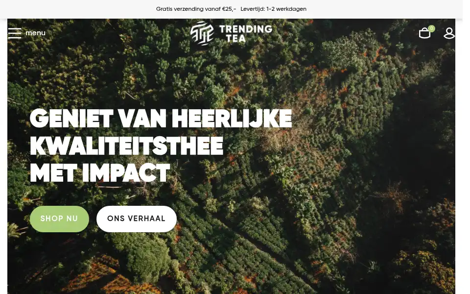 Screenshot of trendingtea.nl