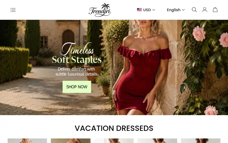 Screenshot of trendiri.com