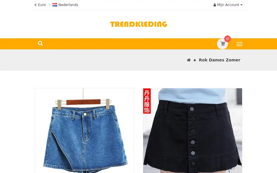 Screenshot of trendkleding.com