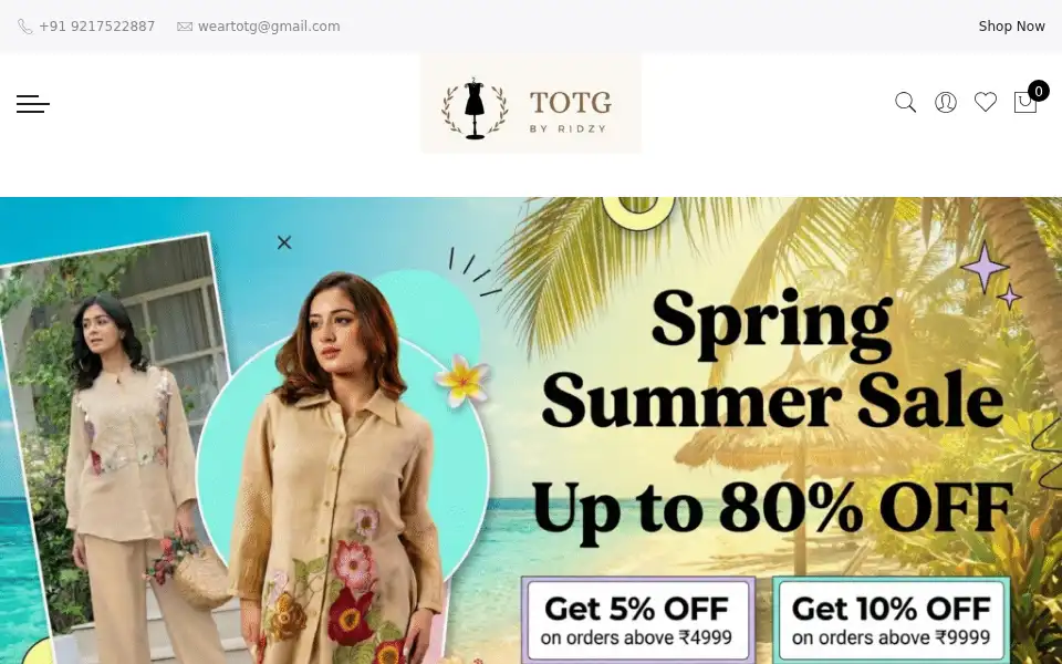 Screenshot of trendonthego.in