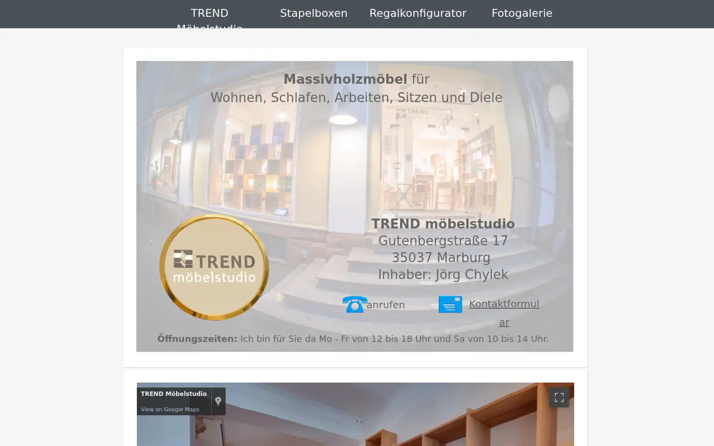 Screenshot of trendregal.de