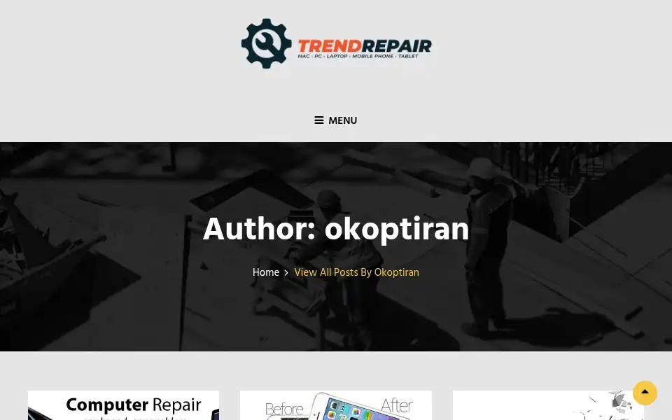 Screenshot of trendrepair.co.uk