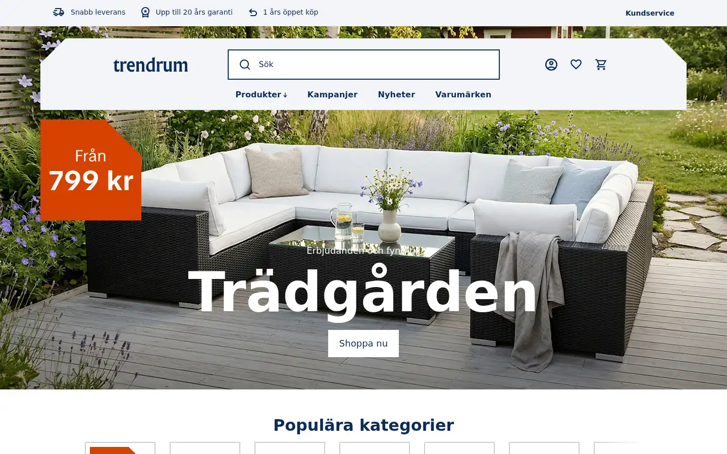 Screenshot of trendrum.se
