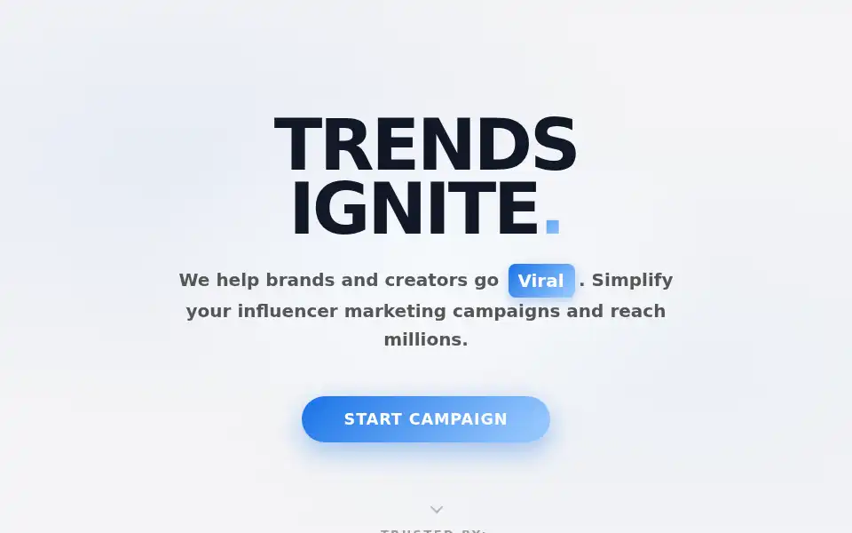 Screenshot of trendsignite.com