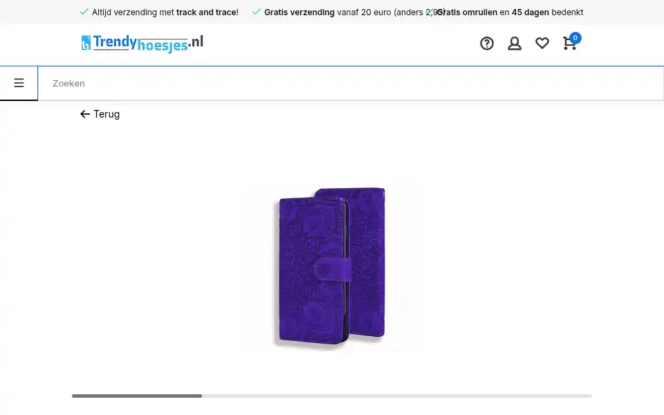 Screenshot of trendyhoesjes.nl