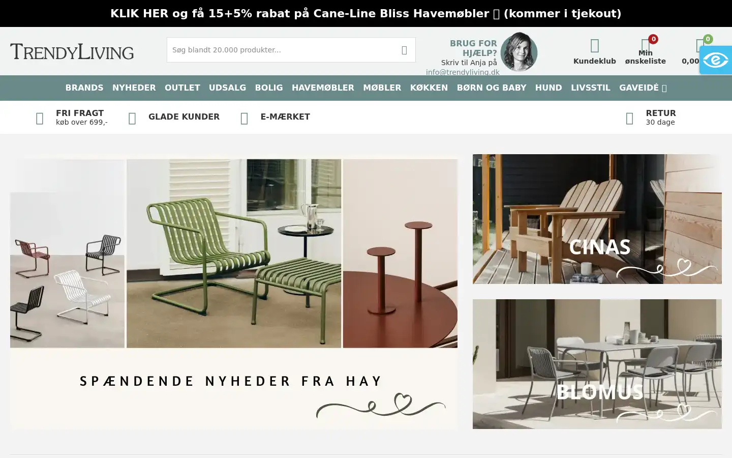 Screenshot of trendyliving.dk