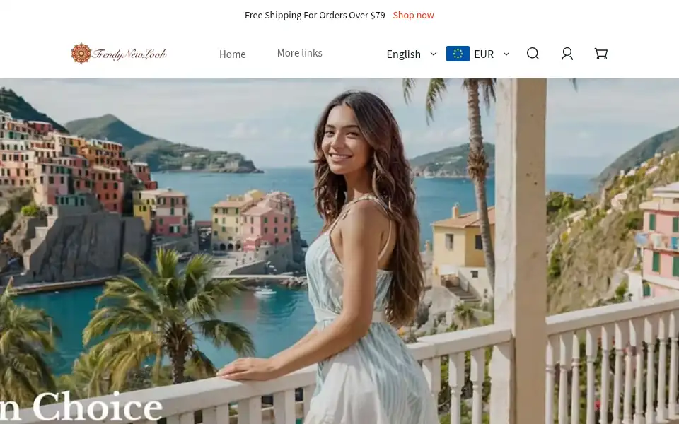 Screenshot of trendynewlook.com